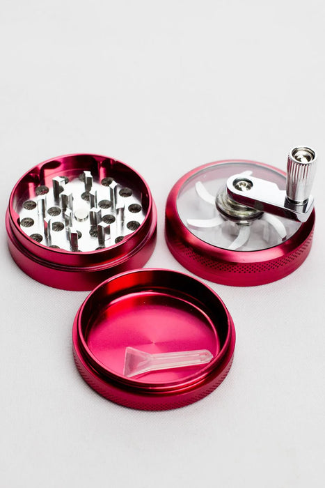 3-Parts Infyniti Aluminium Herb Grinder With Handle | Jupiter Grass