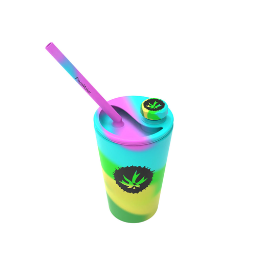 Kommuter Silicone Cup W/ With Silipint By Piece Maker - Lollipop Swirl | Jupiter Grass
