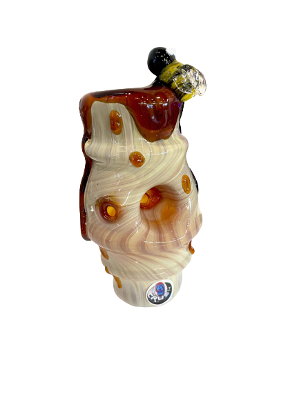 Crush Glass Honey Hand Pipe | Jupiter Grass