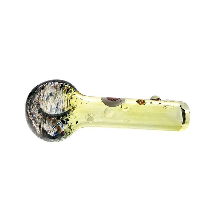 Blowfish Glass - Mini Fumed Spoon W/ Colored Marble | Jupiter Grass