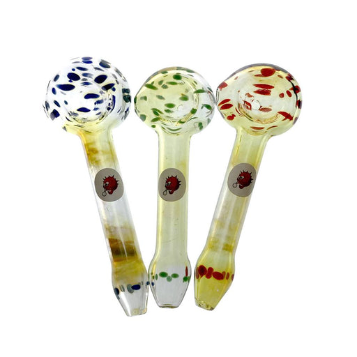 Blowfish Glass - Mini Fumed Spoon W/ Dotted Head & Mouthpiece | Jupiter Grass