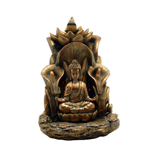 5.5" X 5" Buddha Backflow Incense Burner | Jupiter Grass