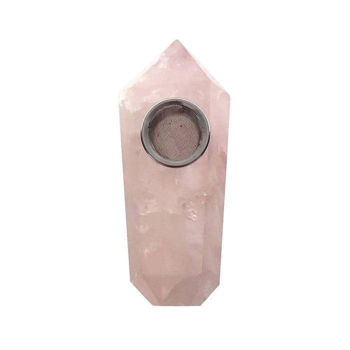 ROSE QUARTZ MINI CRYSTAL PIPE | Jupiter Grass