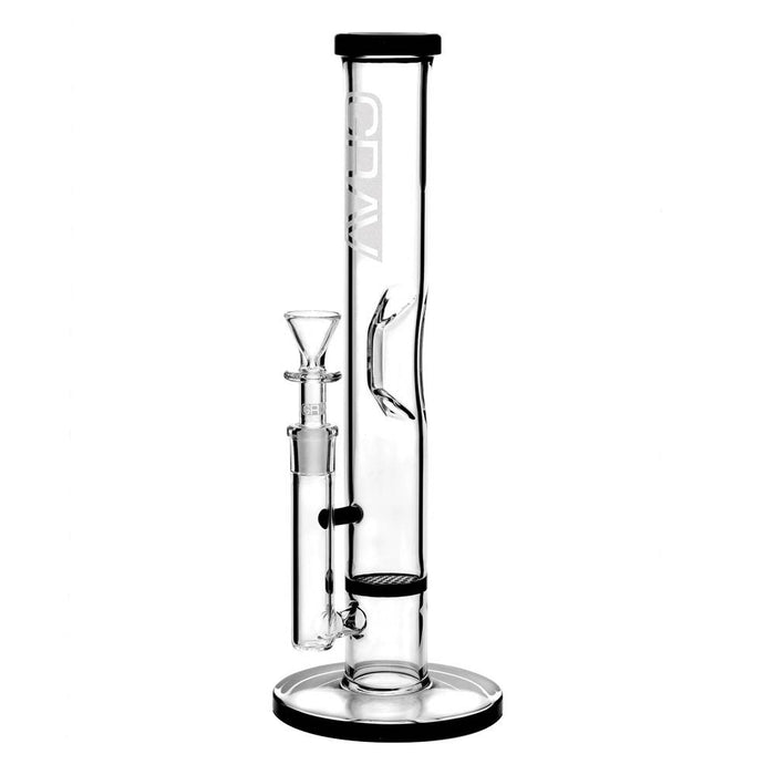 GRAV 12" 38MM STRAIGHT TUBE W/ HONEYCOMB DISC PERC - BLACK COLOR ACCENT | Jupiter Grass