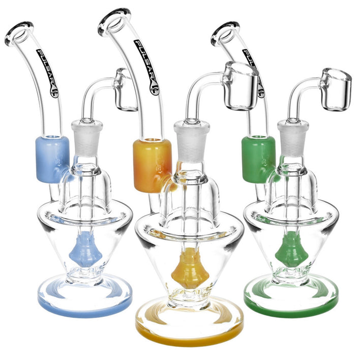 Pulsar 7.5" Chalice Style Rig W/ Showerhead Perc, Assorted Colors | Jupiter Grass