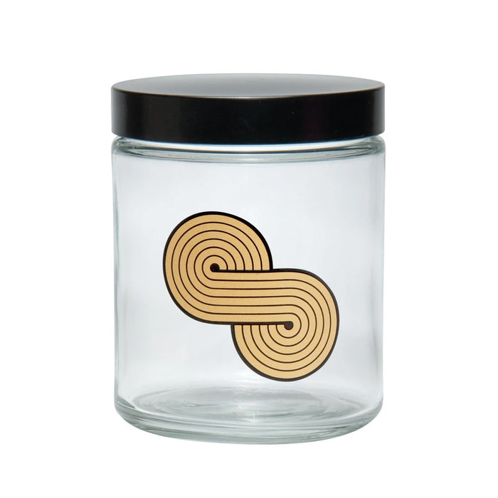 420 Science Clear Screw Top Jar Large - Infinite Loop | Jupiter Grass