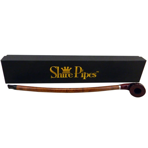 15" Curved Stem Engraved Rosewood Shire Pipe | Jupiter Grass