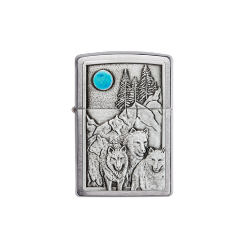 Zippo 49295 Wolf Pack and Moon Emblem Design | Jupiter Grass