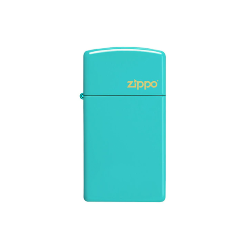 Zippo 49529ZL Slim® Flat Turquoise Zippo Logo | Jupiter Grass