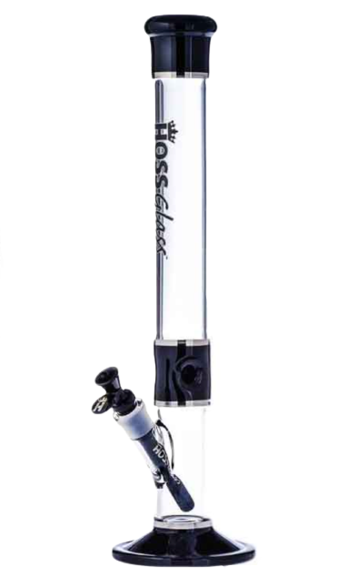 Hoss Glass 18" Straight Bong Tri-Section Platinum Banded | Jupiter Grass