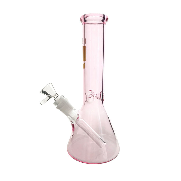 10" 7MM FULL COLOR BEAKER W/ ICE PINCH - PINK | Jupiter Grass