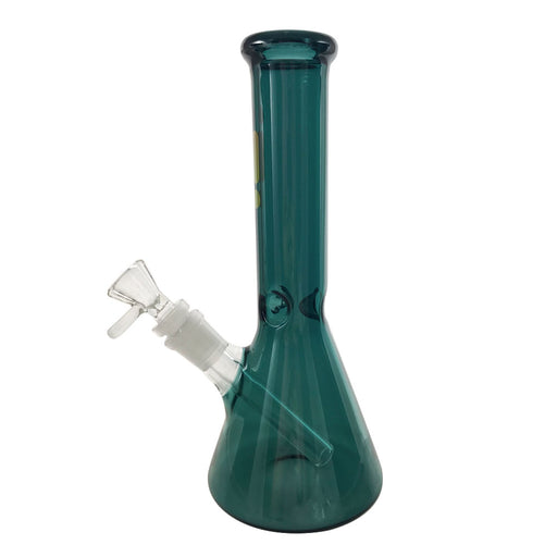 10" 7MM FULL COLOR BEAKER W/ ICE PINCH - TEAL | Jupiter Grass