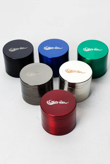 4-Parts 1.5" Genie Metal Herb Mini Grinder | Jupiter Grass