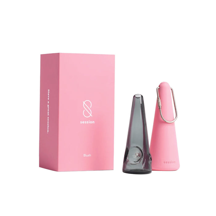Handpipe W/ Silicone Carry Case & Carabiner - Blush Pink | Jupiter Grass