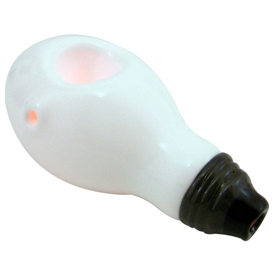 Bright Idea - Light Bulb Pipe, Lights Up By Chameleon Glass | Jupiter Grass