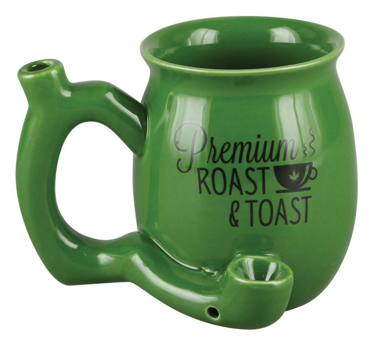Premium Roast & Toast Ceramic Mug W/ Pipe - Small - Green | Jupiter Grass