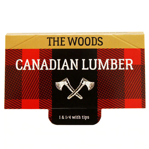 Canadian Lumber Woods Unbleached Pure Wood Rolling Paper 1¼" W/ Tips - Box of 22 | Jupiter Grass