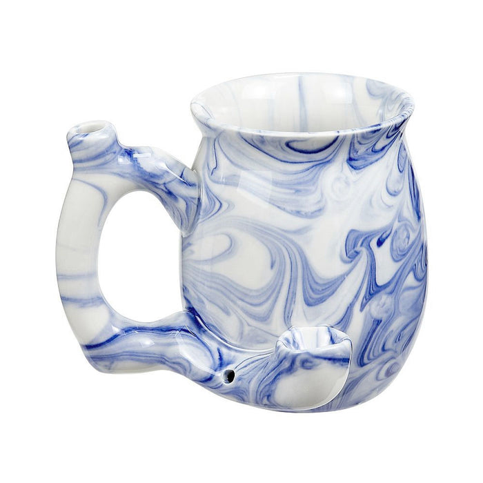 Premium Roast & Toast Ceramic Mug W/ Pipe - Blue Marble | Jupiter Grass