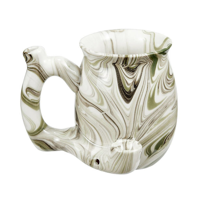 Premium Roast & Toast Ceramic Mug W/ Pipe - Green Marble | Jupiter Grass