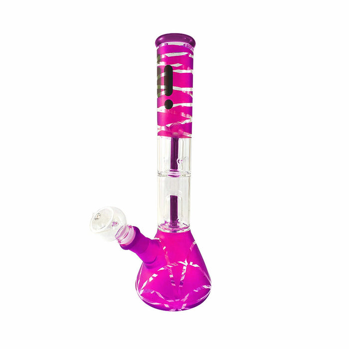 INFYNITI 14" BEAKER W/ DOUBLE SPLASH GUARD & ICE PINCH - MARBLED PINK | Jupiter Grass