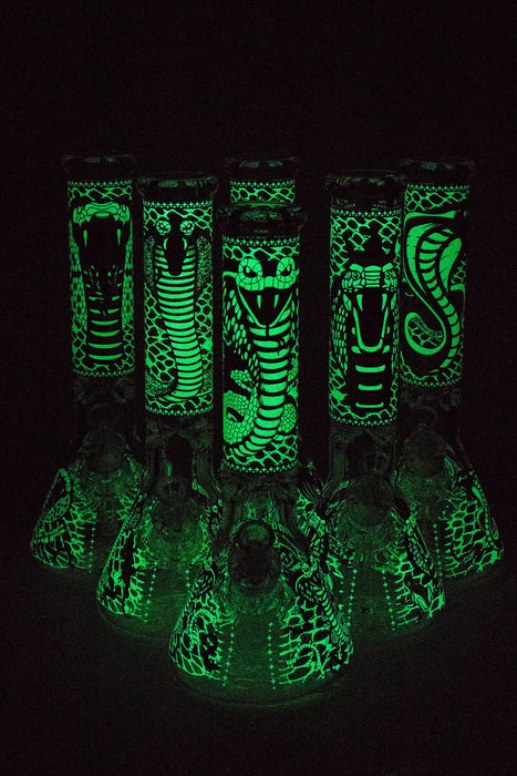 14" 9mm King Cobra Glow In The Dark Bong | Jupiter Grass