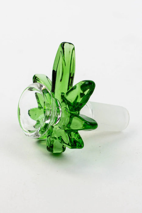 Thick Glass Bowl w/ Leaf Handle | Jupiter Grass