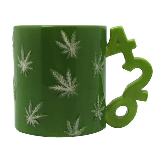 420 Handle W/ Leaves Coffee Mug | Jupiter Grass