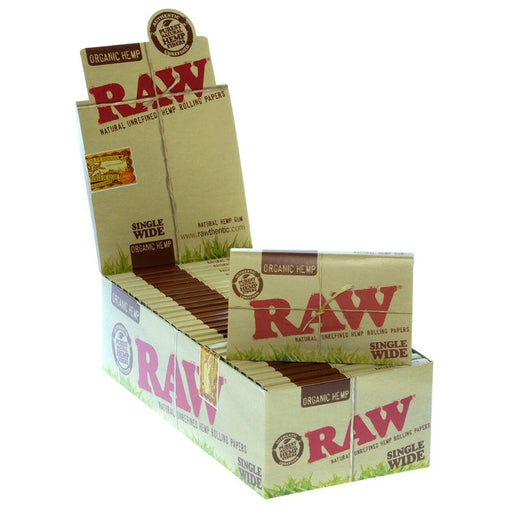 Raw Organic Unbleached Single Wide 1" Double Window - Box of 25 | Jupiter Grass