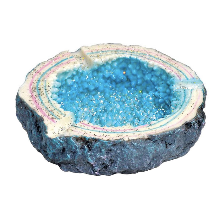 4.5" Blue Crystal Ashtray | Jupiter Grass