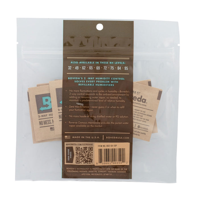 Boveda 62%, 4G Pack of 10 | Jupiter Grass