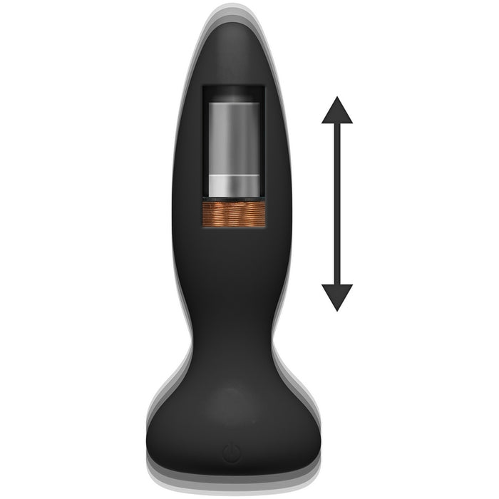 Doc Johnson- A-Play Adventurous Thrust Silicone Anal Plug with Remote Black | Jupiter Grass