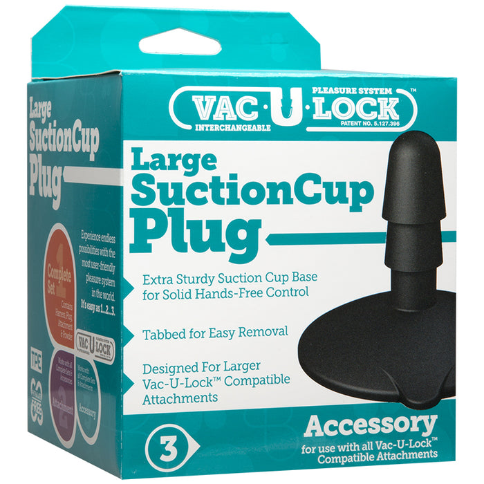 Doc Johnson- Vac-U-Lock Suction Cup Large Black | Jupiter Grass