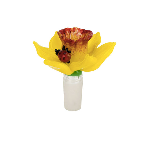 Empire Glassworks - Daffodil Flower Bowl 14mm | Jupiter Grass