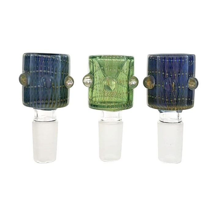 Bubble Dotted Stove Pipe Bowl 14mm, Assorted Colors | Jupiter Grass