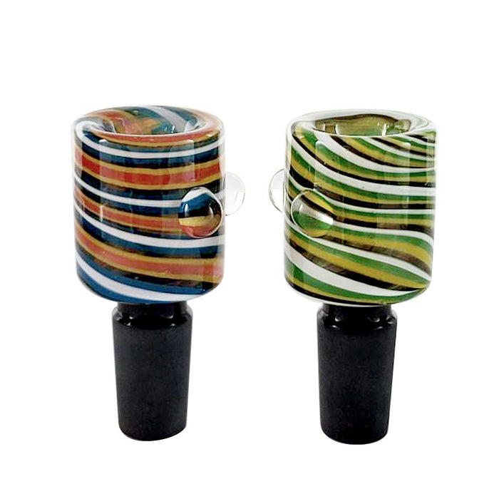 Color Swirl Stove Pipe Bowl 14mm | Jupiter Grass