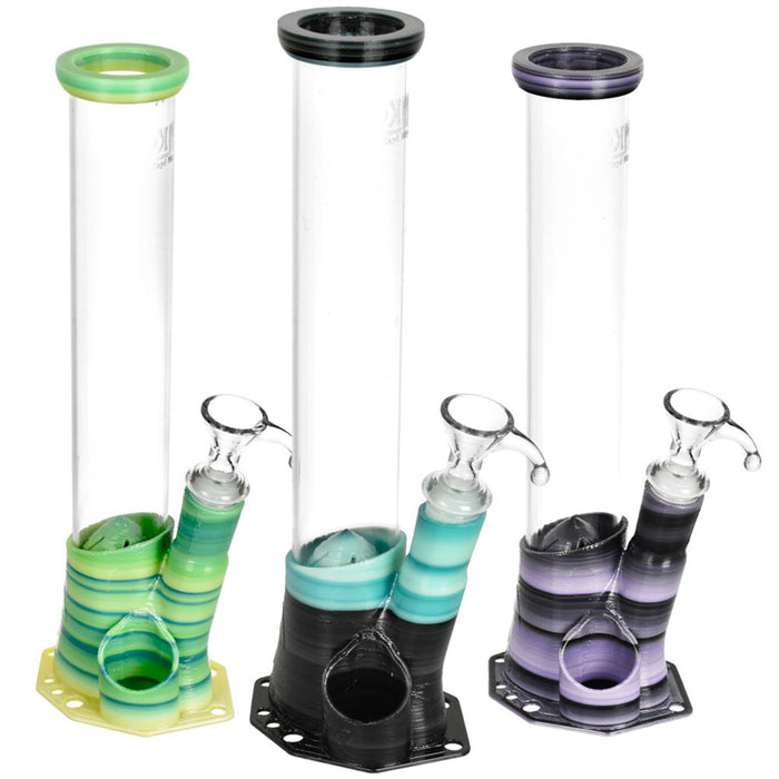 Kayd Mayd - Water Pipe Series - Cooling Tower - 10.5" Straight Tube W/ Perc & Lighter Holder | Jupiter Grass