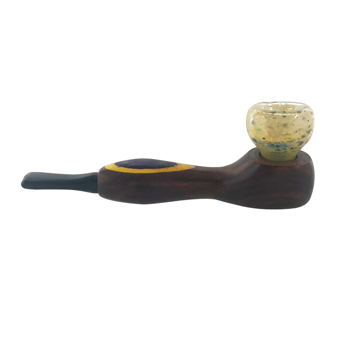 Hybrid Wood Pipe W/ Glass Bowl By The Mill - H-1 | Jupiter Grass