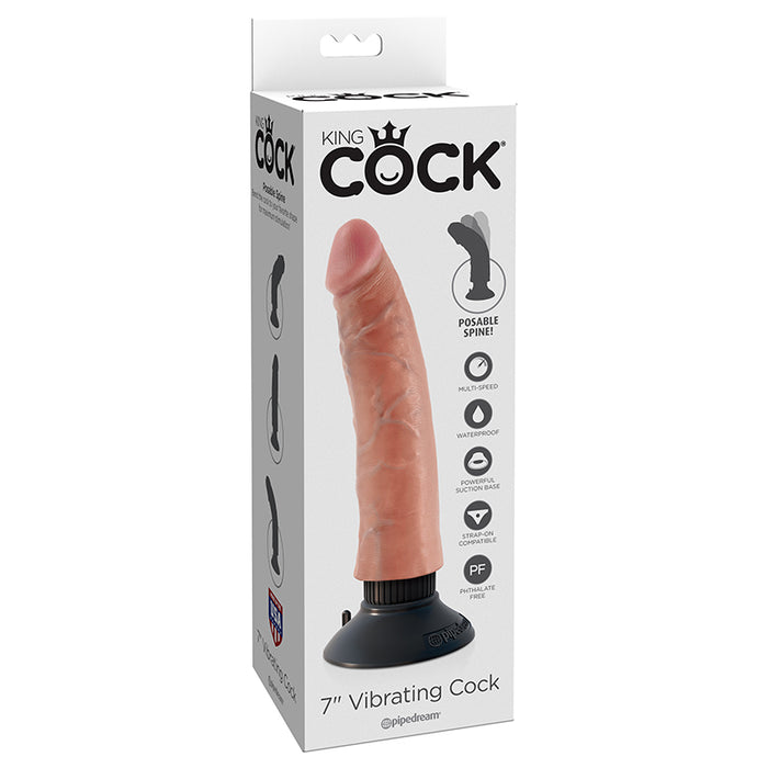 King Cock 7” Vibrating Cock | Jupiter Grass