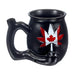 Premium Roast & Toast Ceramic Mug W/ Pipe - Black Mug W/ Cannabian Flag | Jupiter Grass