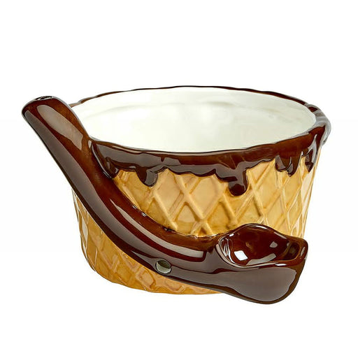 Premium Roast & Toast Ceramic Mug W/ Pipe - Waffle Ice Cream Bowl | Jupiter Grass