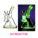 5" UV Reactive Banger Hanger w/ 14mm Pull Bowl - Green by Pulsar Glass | Jupiter Grass