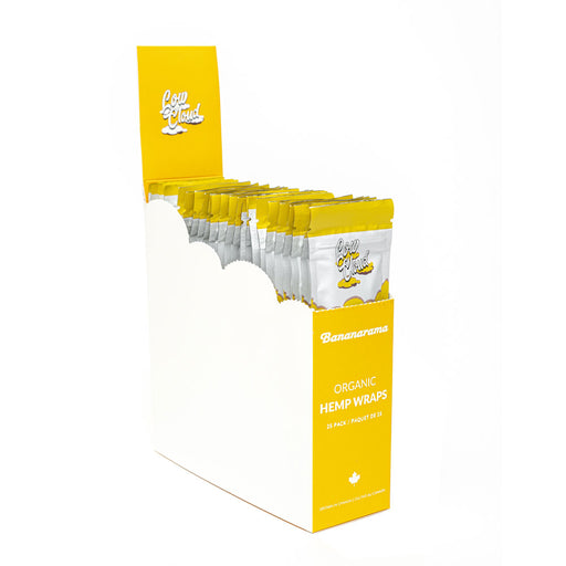 Low Cloud Organic Hemp Wraps, 4 Wraps Per Pack, 25 Packs Per Box - Bananarama | Jupiter Grass