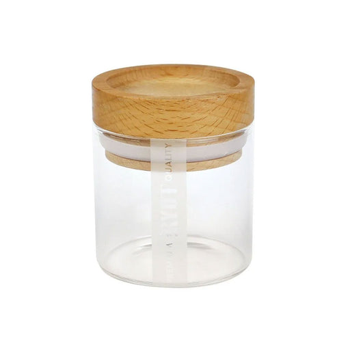 Ryot Clear Jar W/ Silicone Seal And Beech Tray Lid | Jupiter Grass