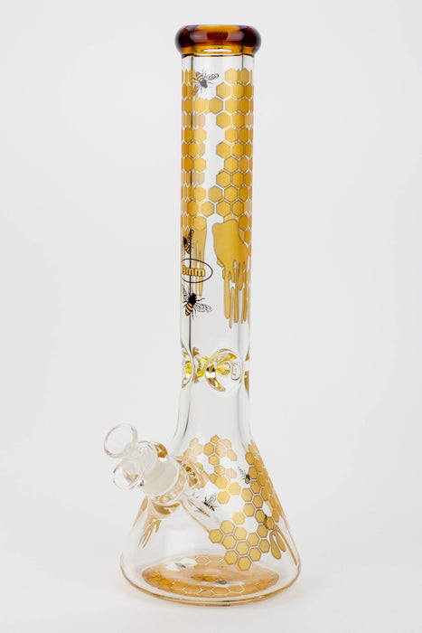 16" Soul Glass Bee 9mm Beaker Bong | Jupiter Grass