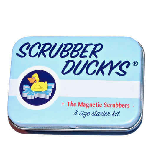 Scrubby Ducky 3.0 Tin W/ 2 Ducks, 2 Mini Eggs & 1 Micro Egg Scrubber | Jupiter Grass