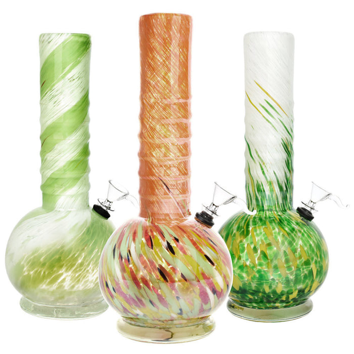 Soft Glass - 12" Bubble Base W/ Wrapping, Assorted Colors | Jupiter Grass