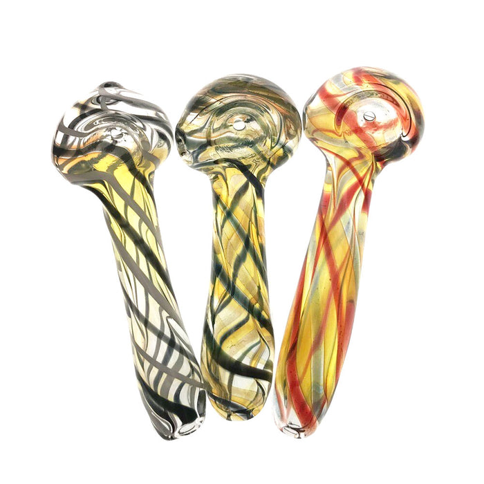 Shine Glassworks Small Color Twist Spoon | Jupiter Grass