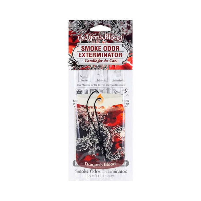 SMOKE ODOR EXTERMINATOR CANDLE FOR THE CAR AIR FRESHENER - DRAGON'S BLOOD | Jupiter Grass