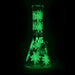 13" Nice Glass 7mm Glow In The Dark Leaves | Jupiter Grass