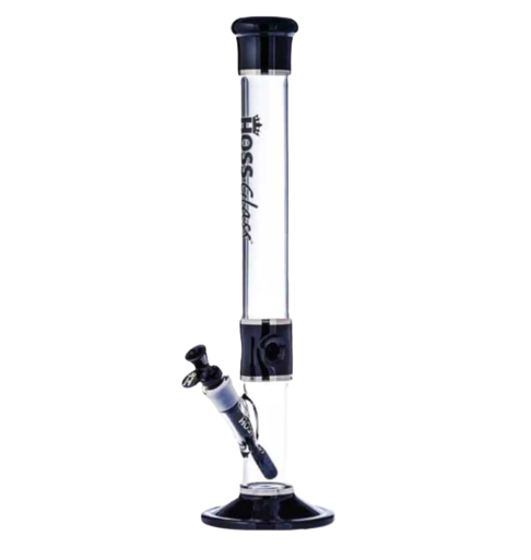Hoss Glass 18" Straight Bong Tri-Section Platinum Banded | Jupiter Grass